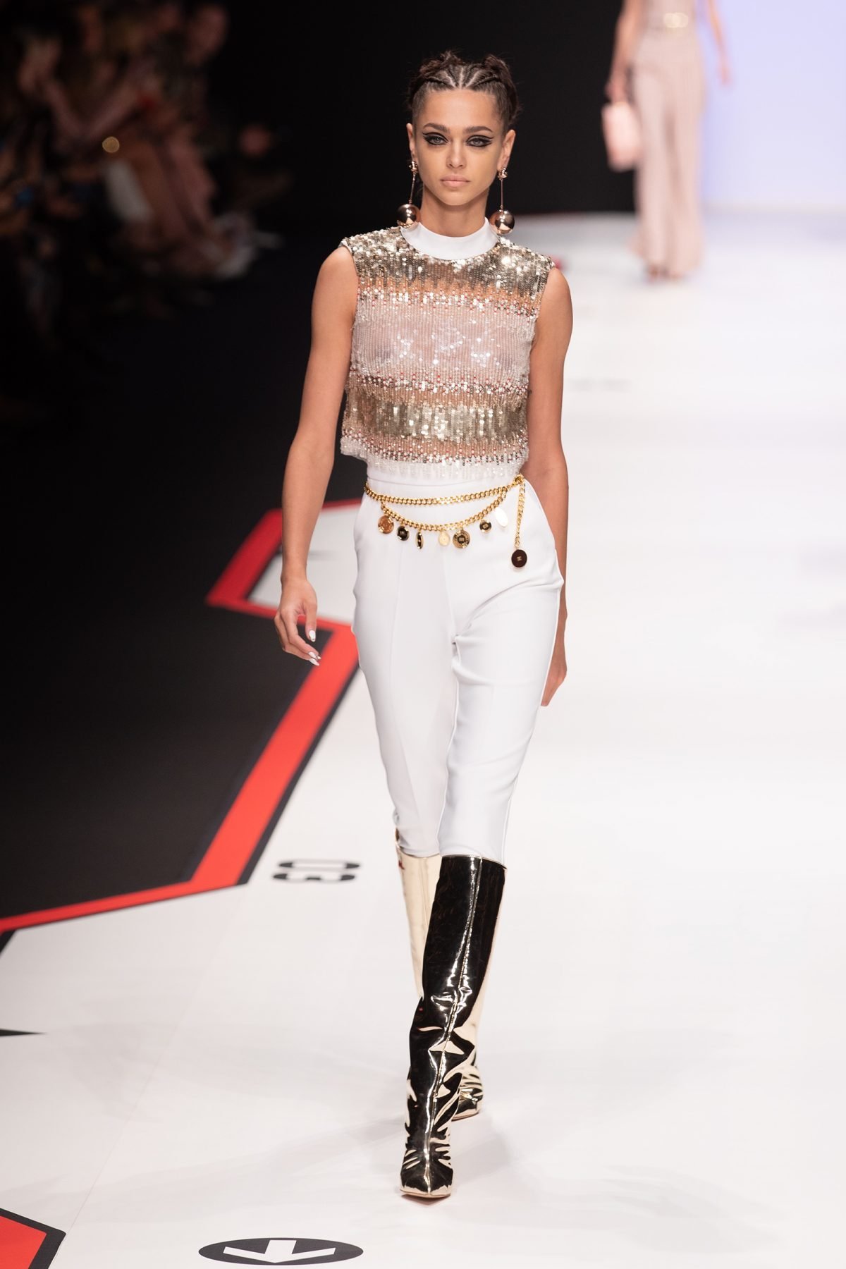 Elisabetta franche fall winter collection F/W 2019-2020 on catwalk during MilanoModaDonna - Milan Fashion Week #mfw Elisabetta franche fall winter collection F/W 2019-2020 on catwalk during MilanoModaDonna - Milan Fashion Week #mfw