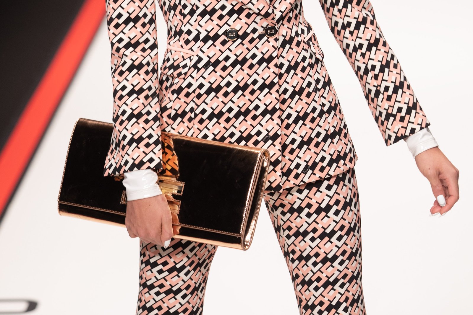 Elisabetta franche fall winter collection F/W 2019-2020 on catwalk during MilanoModaDonna - Milan Fashion Week #mfw bag Elisabetta franche fall winter collection F/W 2019-2020 on catwalk during MilanoModaDonna - Milan Fashion Week #mfw bag